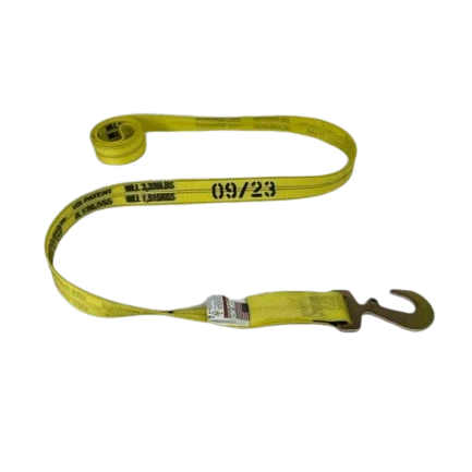 2" x 13' Heavy Duty Gas Cylinder Ratchet Strap with Flat Snap Hooks CasterHQ