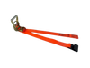 2" x 13" Quick Release Gas Cylinder Ratchet Strap with Flat Hooks - Diamond Weave Webbing CasterHQ