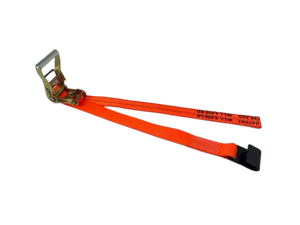 2" x 13" Quick Release Gas Cylinder Ratchet Strap with Flat Hooks - Diamond Weave Webbing CasterHQ