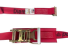 2" x 13' Quick Release Gas Cylinder Ratchet Strap with E-Track Spring End Fittings CasterHQ
