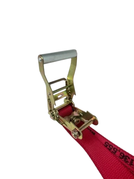 2" x 13' Quick Release Gas Cylinder Ratchet Strap with E-Track Spring End Fittings CasterHQ