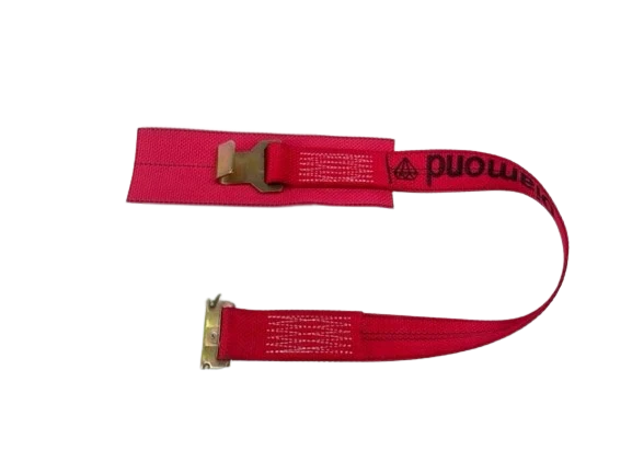 2" x 13' Quick Release Gas Cylinder Ratchet Strap with E-Track Spring End Fittings CasterHQ
