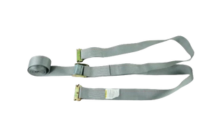 2" x 16' Grey Interior Van Cargo Strap with Cam Buckle and E-Track Fittings - 870 lbs Safe Working Load CasterHQ