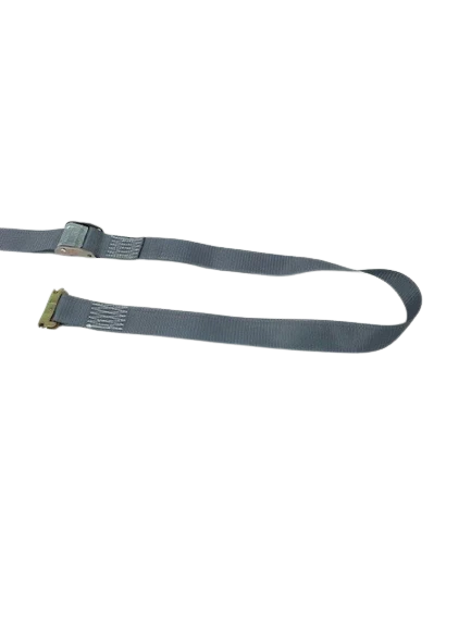 2" x 16' Grey Interior Van Cargo Strap with Cam Buckle and E-Track Fittings - 870 lbs Safe Working Load CasterHQ
