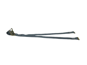 2" x 16' Gray E-Track Ratchet Strap Assembly for Interior Van Cargo Securement - 1,466 lbs WLL CasterHQ