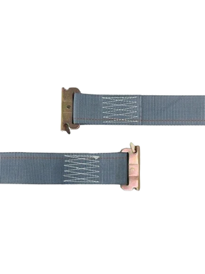 2" x 16' Gray E-Track Ratchet Strap Assembly for Interior Van Cargo Securement - 1,466 lbs WLL CasterHQ