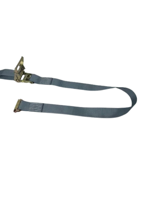 2" x 16' Gray E-Track Ratchet Strap Assembly for Interior Van Cargo Securement - 1,466 lbs WLL CasterHQ