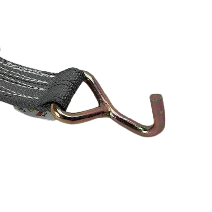 2" x 1' Diamond Weave Ratchet Strap with Miller Hook - Diamond Weave Webbing CasterHQ