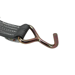 2" x 1' Diamond Weave Ratchet Strap with Miller Hook - Diamond Weave Webbing CasterHQ