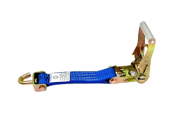 2" Ratchet Short End with Swivel J Hook - Diamond Weave Webbing CasterHQ