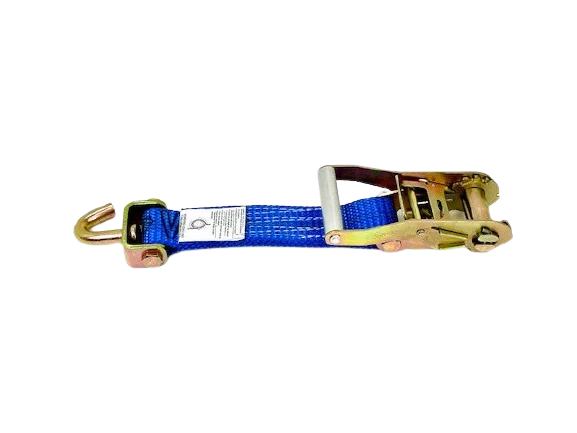 2" Ratchet Short End with Swivel J Hook - Diamond Weave Webbing CasterHQ
