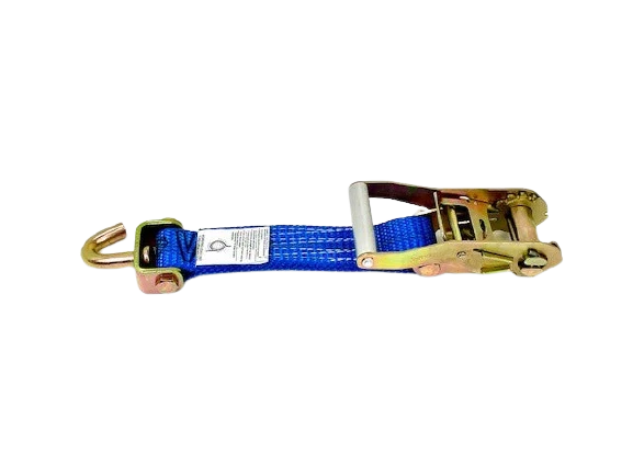 2" Ratchet Short End with Swivel J Hook - Diamond Weave Webbing CasterHQ