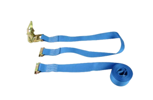 2" x 20' Cargo Van E-Track Ratchet Tie Down Strap Assembly with Spring E Fittings CasterHQ