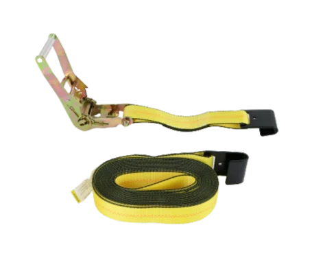 High-Strength 2" x 27' Ratchet Strap with Flat Hooks - A-2X27RFH-I | Secure Heavy Loads with Ease CasterHQ