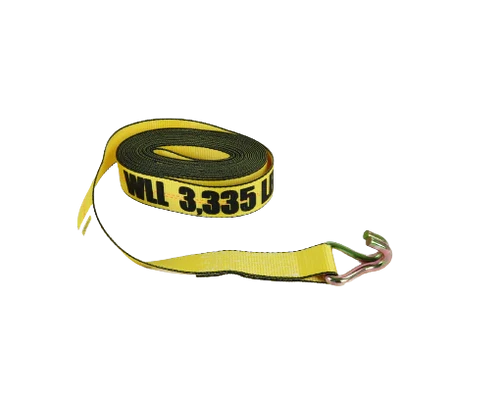 2" x 27' Ratchet Strap with Wire Hooks - Heavy Duty 3,333 lbs Break Strength - Secure Cargo Tiedown CasterHQ