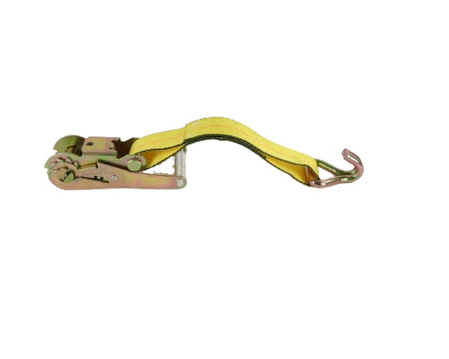 2" x 27' Ratchet Strap with Wire Hooks - Heavy Duty 3,333 lbs Break Strength - Secure Cargo Tiedown CasterHQ