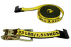 2" x 30' Ratchet Strap with Flat Hooks, 3333 lbs Load Capacity - Big Yellow High Visibility Durable Polyester CasterHQ