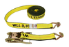 Heavy-Duty Ratchet Strap 2" x 30' with Wire Hooks, Big Yellow - 3,333 lbs Load Capacity, Model A-2X30BIGY-RWH - Durable & Reliable CasterHQ