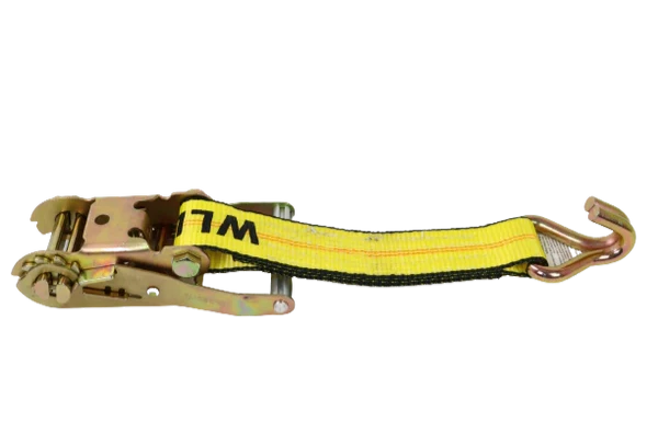Heavy-Duty Ratchet Strap 2" x 30' with Wire Hooks, Big Yellow - 3,333 lbs Load Capacity, Model A-2X30BIGY-RWH - Durable & Reliable CasterHQ