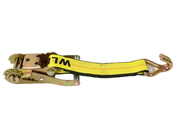 Heavy-Duty Ratchet Strap 2" x 30' with Wire Hooks, Big Yellow - 3,333 lbs Load Capacity, Model A-2X30BIGY-RWH - Durable & Reliable CasterHQ