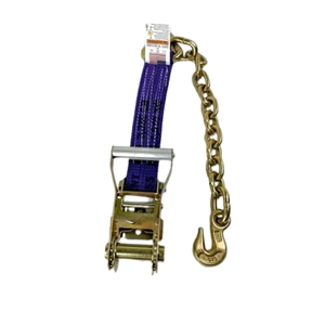 Heavy-Duty Ratchet Strap 2" x 30' - Chain Ends & Grab Hooks Model A-2X30RCE-DW | Secure & Durable Cargo Tying CasterHQ