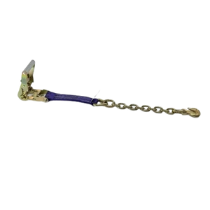 Heavy-Duty Ratchet Strap 2" x 30' - Chain Ends & Grab Hooks Model A-2X30RCE-DW | Secure & Durable Cargo Tying CasterHQ