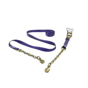 Heavy-Duty Ratchet Strap 2" x 30' - Chain Ends & Grab Hooks Model A-2X30RCE-DW | Secure & Durable Cargo Tying CasterHQ