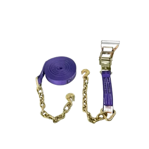 Heavy-Duty Ratchet Strap 2" x 30' - Chain Ends & Grab Hooks Model A-2X30RCE-DW | Secure & Durable Cargo Tying CasterHQ