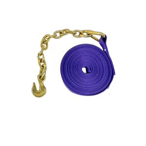 Heavy-Duty Ratchet Strap 2" x 30' - Chain Ends & Grab Hooks Model A-2X30RCE-DW | Secure & Durable Cargo Tying CasterHQ