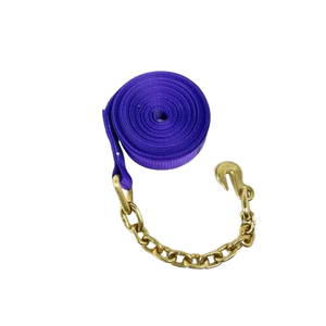 Heavy-Duty Ratchet Strap 2" x 30' - Chain Ends & Grab Hooks Model A-2X30RCE-DW | Secure & Durable Cargo Tying CasterHQ