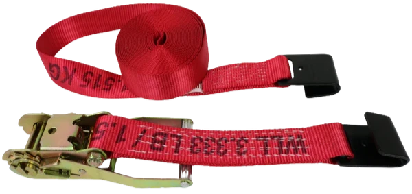 2-inch x 30-foot Ratchet Tie Down Strap with Flat Hooks - 3,333 lbs Load Capacity - A-2X30RFH CasterHQ