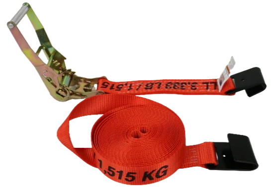 2-inch x 30-foot Ratchet Tie Down Strap with Flat Hooks - 3,333 lbs Load Capacity - A-2X30RFH CasterHQ
