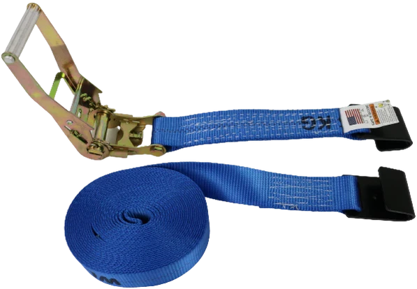2-inch x 30-foot Ratchet Tie Down Strap with Flat Hooks - 3,333 lbs Load Capacity - A-2X30RFH CasterHQ