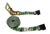 Green Camo Ratchet Strap 2" x 30' with Flat Hooks - Heavy-Duty 3,333 lbs Load Capacity - Secure & Durable Cargo Tie-Down CasterHQ