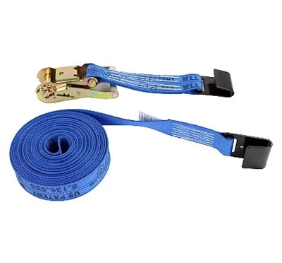 High-Strength A-2X30RFH-DW Ratchet Strap Assembly with Flat Hooks - 30’ x 2” Diamond Weave for Secure Cargo Transport CasterHQ