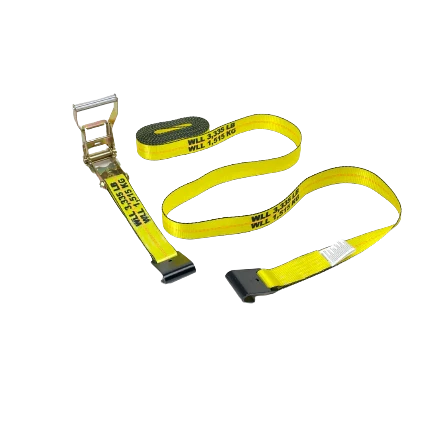 Heavy-Duty 2-Inch x 30-Foot Ratchet Tie Down Straps with Flat Hooks - 3,333 lbs Load Capacity CasterHQ