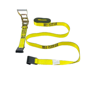 Heavy-Duty 2-Inch x 30-Foot Ratchet Tie Down Straps with Flat Hooks - 3,333 lbs Load Capacity CasterHQ