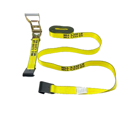 Heavy-Duty 2-Inch x 30-Foot Ratchet Tie Down Straps with Flat Hooks - 3,333 lbs Load Capacity CasterHQ