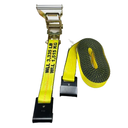 Heavy-Duty 2-Inch x 30-Foot Ratchet Tie Down Straps with Flat Hooks - 3,333 lbs Load Capacity CasterHQ