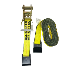 Heavy-Duty 2-Inch x 30-Foot Ratchet Tie Down Straps with Flat Hooks - 3,333 lbs Load Capacity CasterHQ