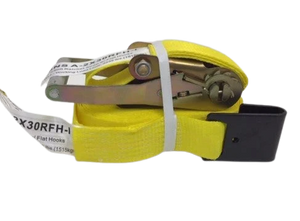 Heavy-Duty 2-Inch x 30-Foot Ratchet Tie Down Straps with Flat Hooks - 3,333 lbs Load Capacity CasterHQ