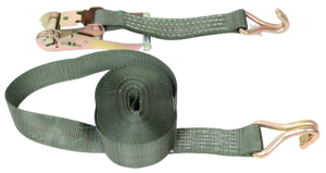 3,333 lb Green Camo Ratchet Strap 2" x 30' Wire Hooks