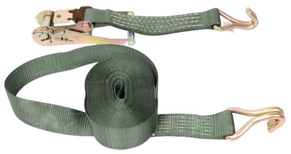 Green Camo Ratchet Strap 2" x 30' with Wire Hooks - 3,333 lbs Load Capacity | A-2X30RWH-OLIVE -  | CasterHQ