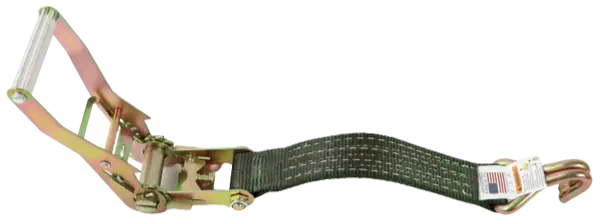 Green Camo Ratchet Strap 2" x 30' with Wire Hooks - 3,333 lbs Load Capacity | A-2X30RWH-OLIVE -  | CasterHQ