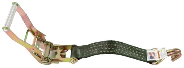 Green Camo Ratchet Strap 2" x 30' with Wire Hooks - 3,333 lbs Load Capacity | A-2X30RWH-OLIVE CasterHQ