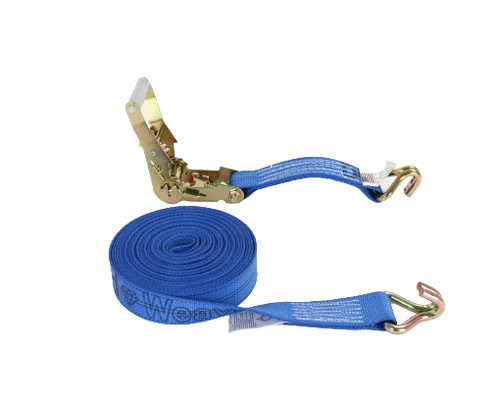 High-Strength 2 inch x 30 feet Ratchet Tie Down Strap with Wire Hooks - 3,333 lbs Load Capacity CasterHQ