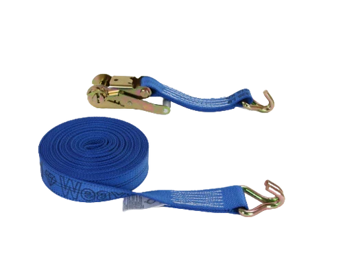 High-Strength 2 inch x 30 feet Ratchet Tie Down Strap with Wire Hooks - 3,333 lbs Load Capacity CasterHQ