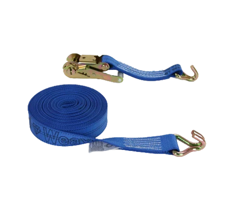 High-Strength 2 inch x 30 feet Ratchet Tie Down Strap with Wire Hooks - 3,333 lbs Load Capacity CasterHQ