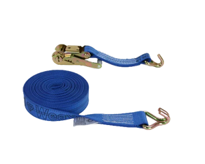 High-Strength 2 inch x 30 feet Ratchet Tie Down Strap with Wire Hooks - 3,333 lbs Load Capacity CasterHQ