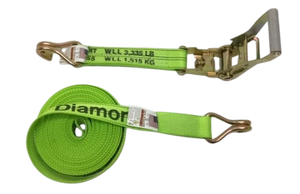 High-Strength 2 inch x 30 feet Ratchet Tie Down Strap with Wire Hooks - 3,333 lbs Load Capacity CasterHQ
